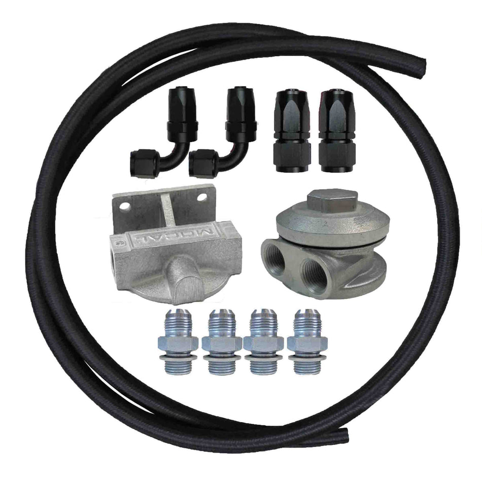 3/4UNF -8 Braided Hose Remote Oil Filter Kit