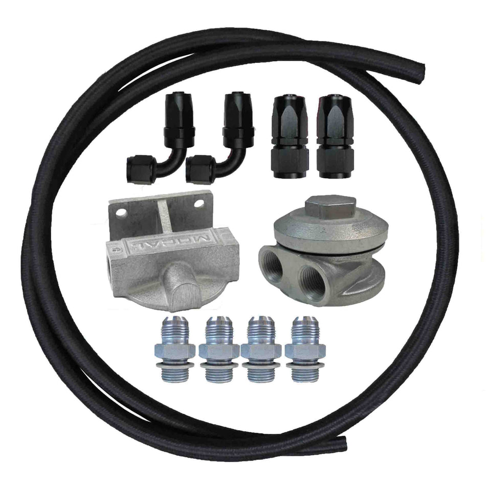 3/4UNF -10 Braided Hose Remote Oil Filter Kit