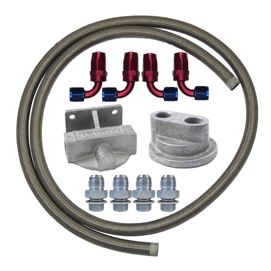 3/4UNF -8 Braided Hose Remote Oil Filter Kit