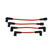 A set of red and black silicone high-tension leads for a Mazda RX7 Twin Turbo engine.
