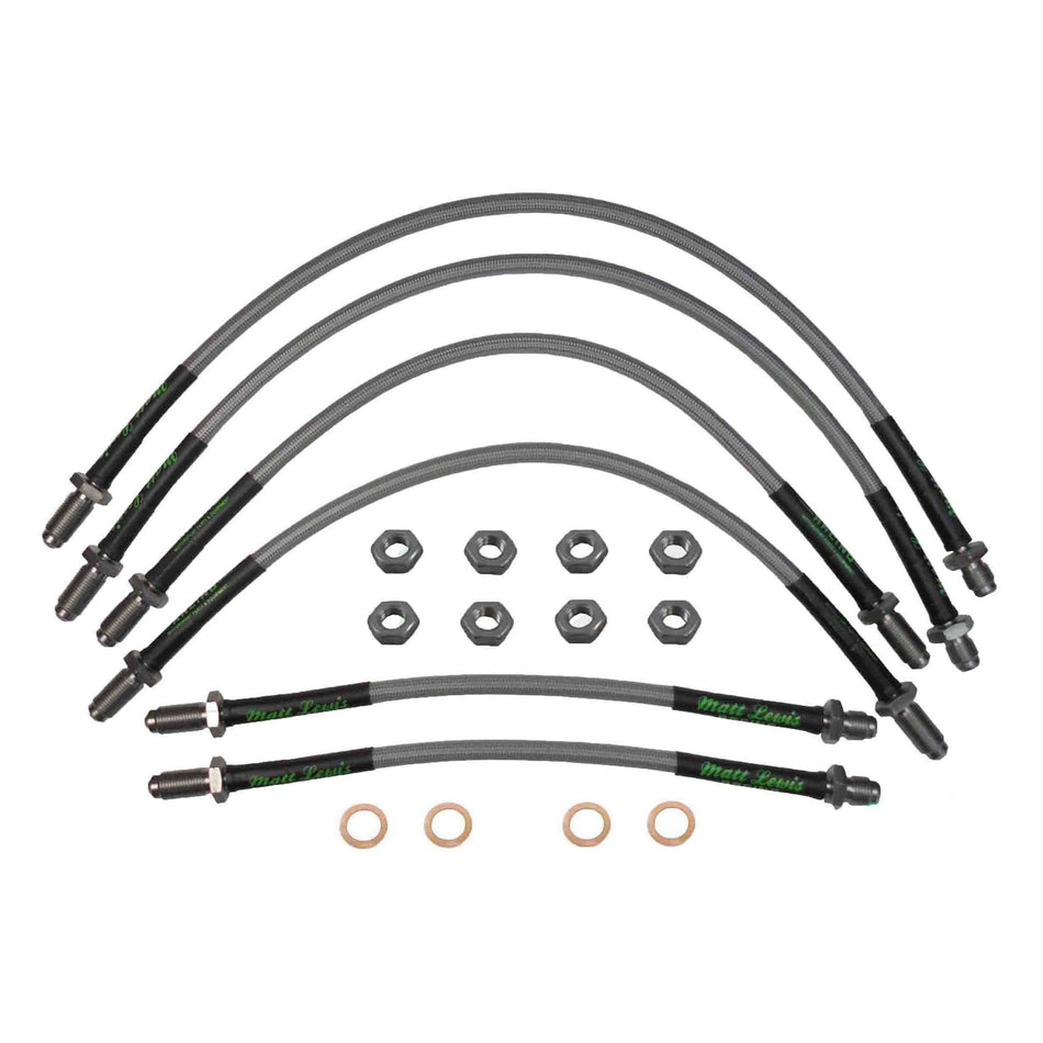 Ford Escort RS Cosworth Stainless Steel Braided Brake Line Kit